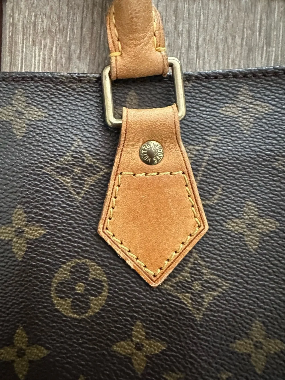 Vintage, 2002 Louis Vuitton Classic Brown/Tan Monogram Canvas Sac Plat Tote Bag